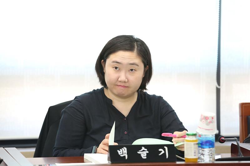 제270회 제1차 환경경제안전위원회(백슬기 위원) 사진