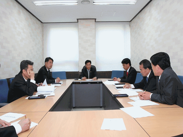 도시철도지중화 반대에 따른 간담회 사진
