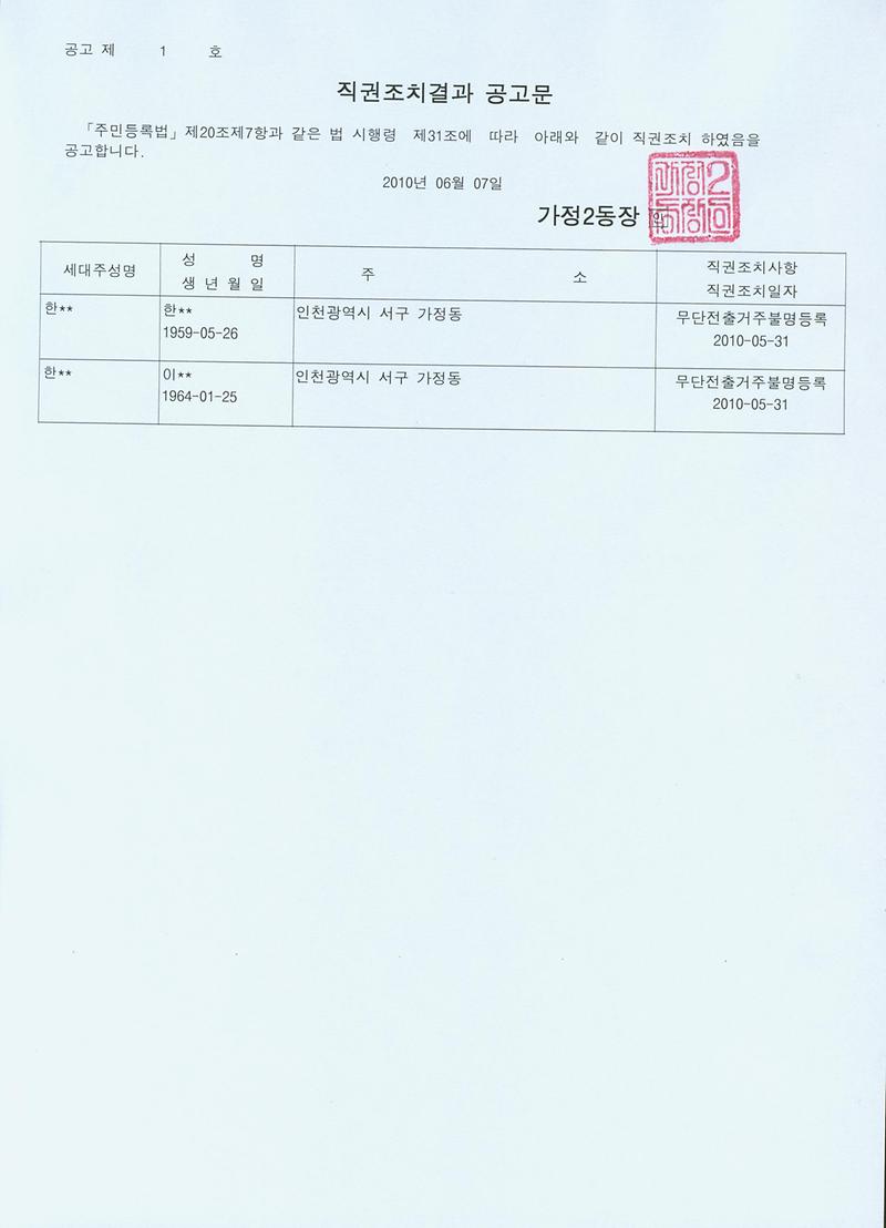 직권조치결과 공고문(20100607).jpg 이미지