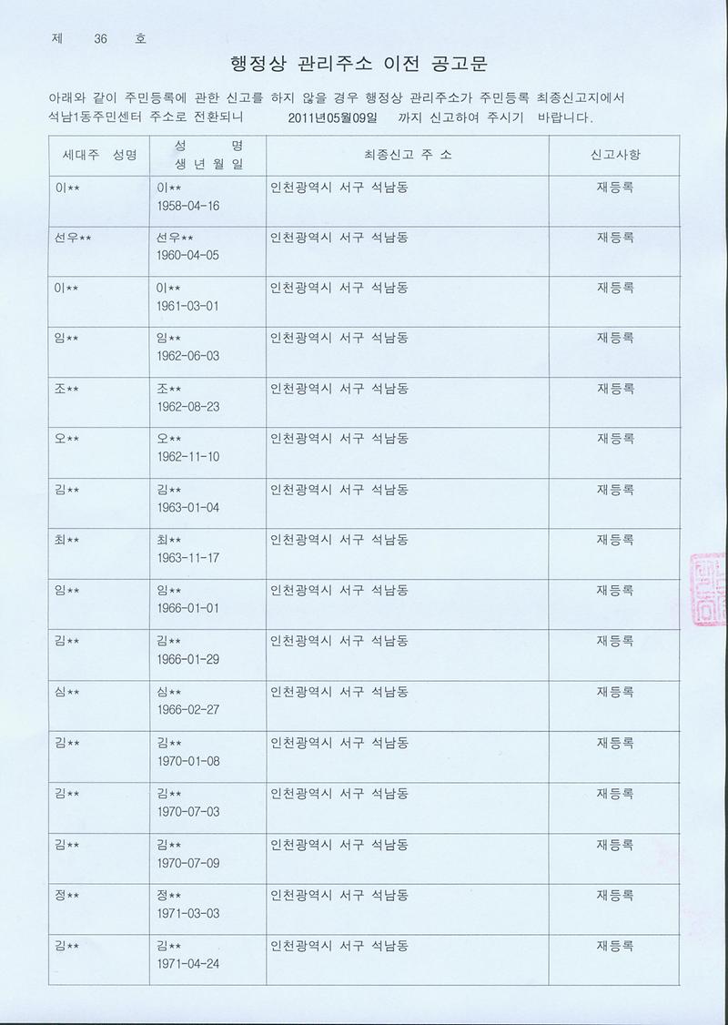 행정상 관리주소 이전 공고문(1차)-002.jpg 이미지