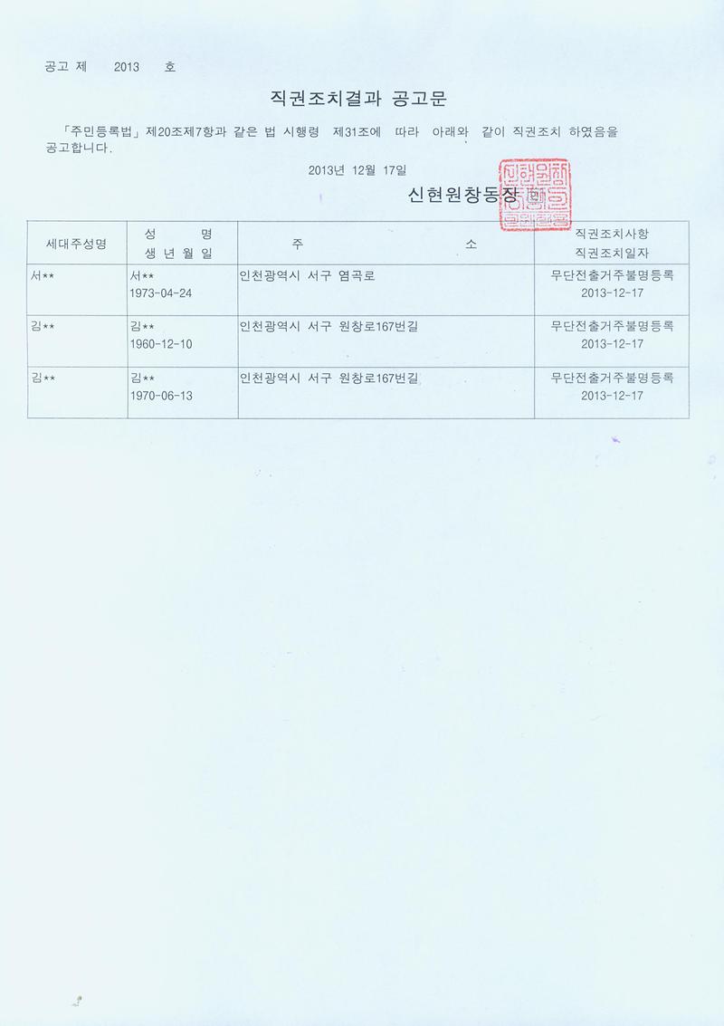 20131217 직권조치결과 공고문.jpg 이미지