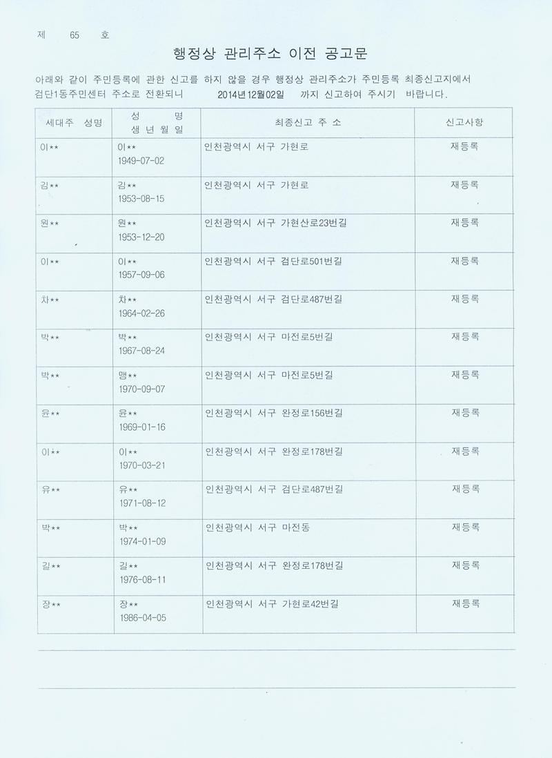 행정상 관리주소 이전 공고문001.jpg 이미지