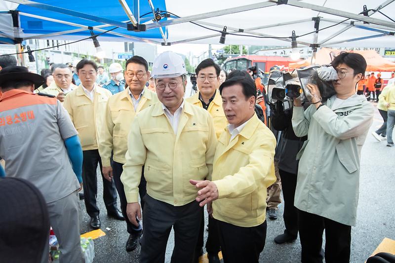 20260720 석남동 쿠팡물류센터 화재현장 행안부 장관 방문 사진