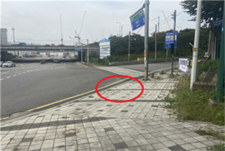가정3동 홍보용 안내판 설치 시행 전 현장사진