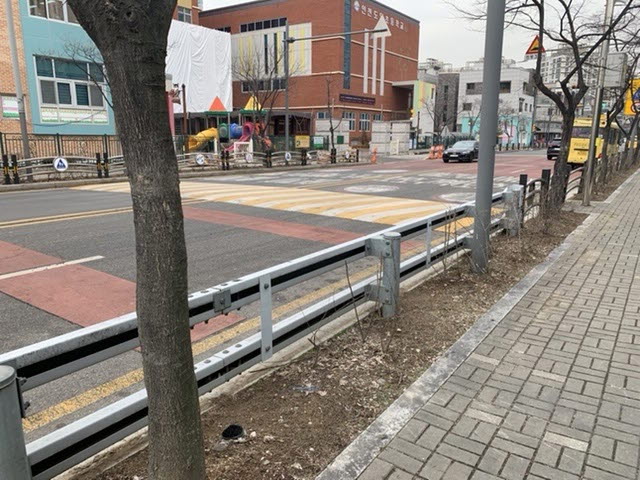 가로화단 조성 수벽 식재 시행 전 현장사진