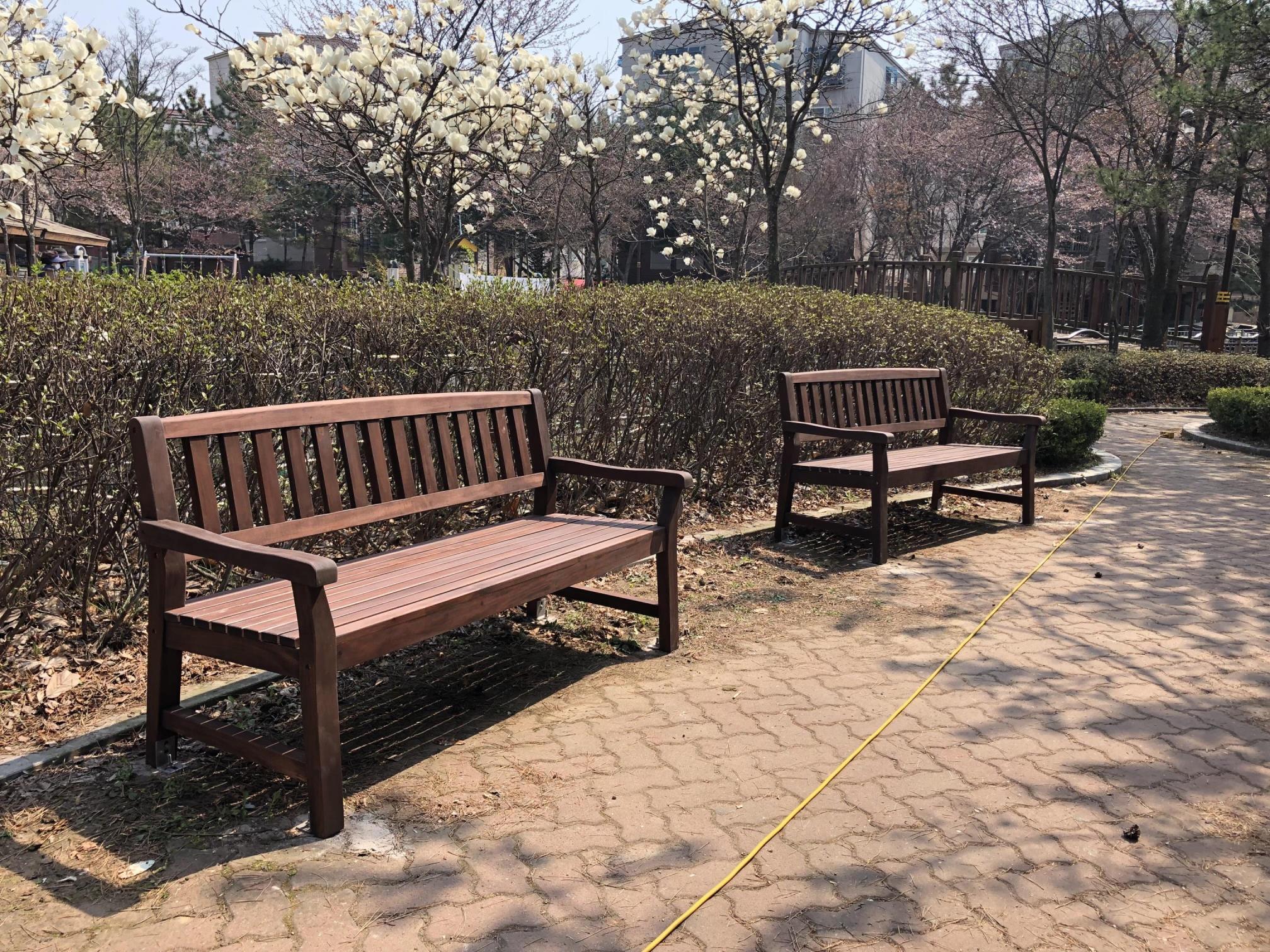 마전지구 공원 벤치 교체 시행 후 현장사진