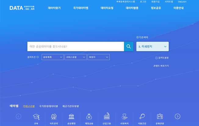 공공데이터포털 사이트 이미지